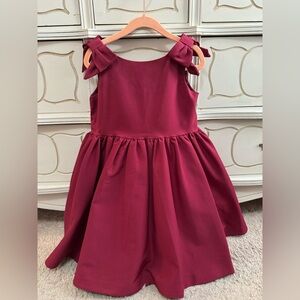 Janie and Jack Burgundy Bow Sleeve Dress